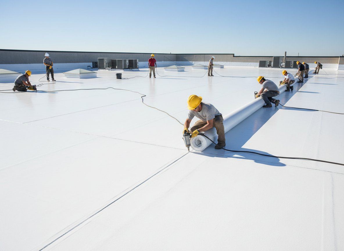 TPO commercial roofing installation South Texas